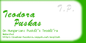 teodora puskas business card